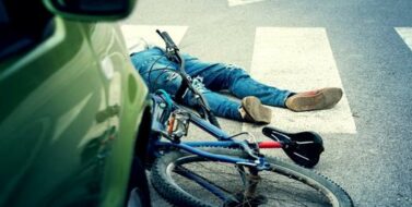 Bicycle accident, man hit by a car