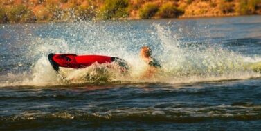 Rider wiped out of the jet ski