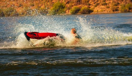 Rider wiped out of the jet ski