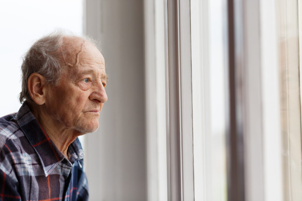 Old man staring our window