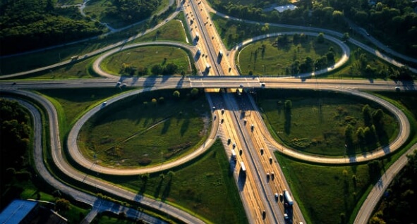 I-55 arial view