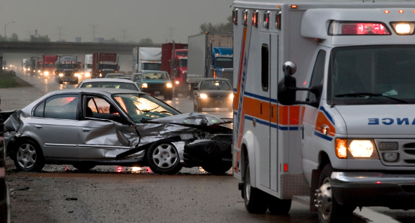 Car accident on expressway